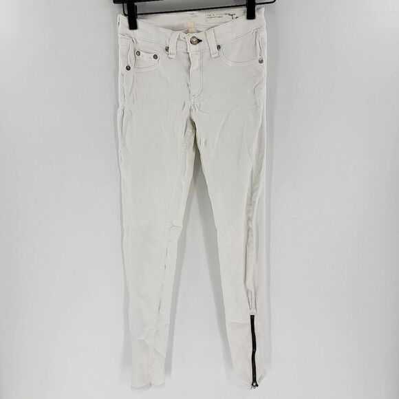 Rag & bone white capri jeans zip 24 skinny - Picture 1 of 5